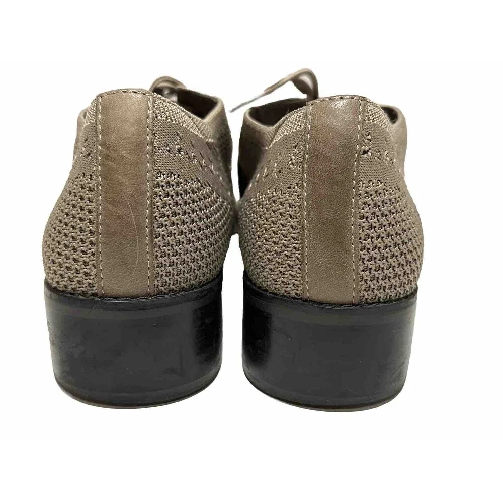 Aetrex Womens Size 7.5-8 38 EU Taupe Hayden Knit Stretch Knit Oxford Shoes EUC